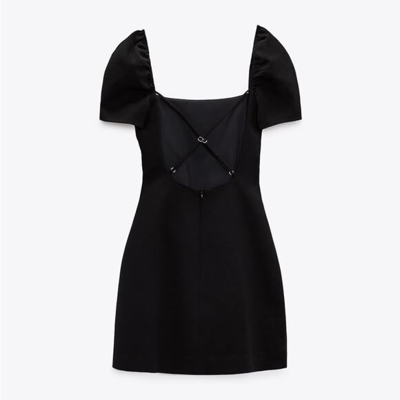ZARA OPEN BACK MINI DRESS - Picture 7 of 8
